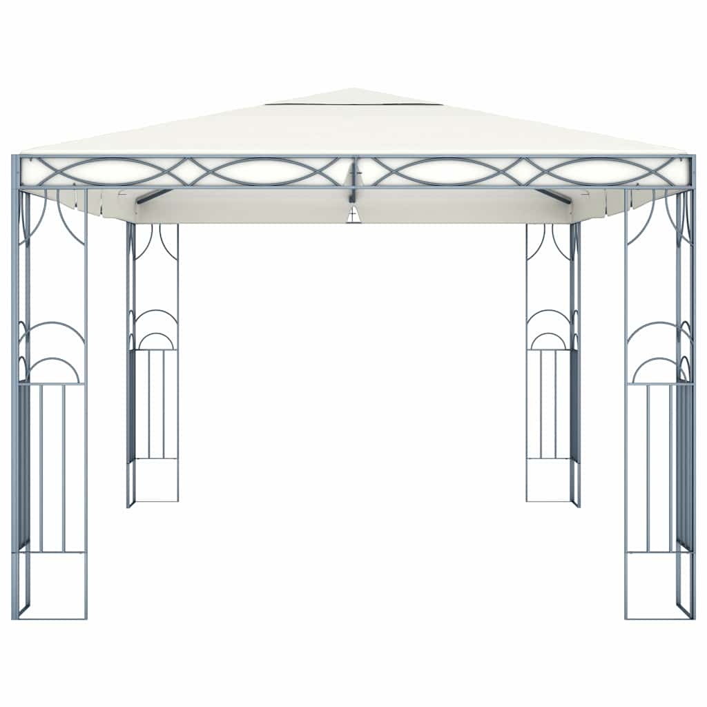 Gazebo con Stringa di Luci LED 400x300 cm Crema