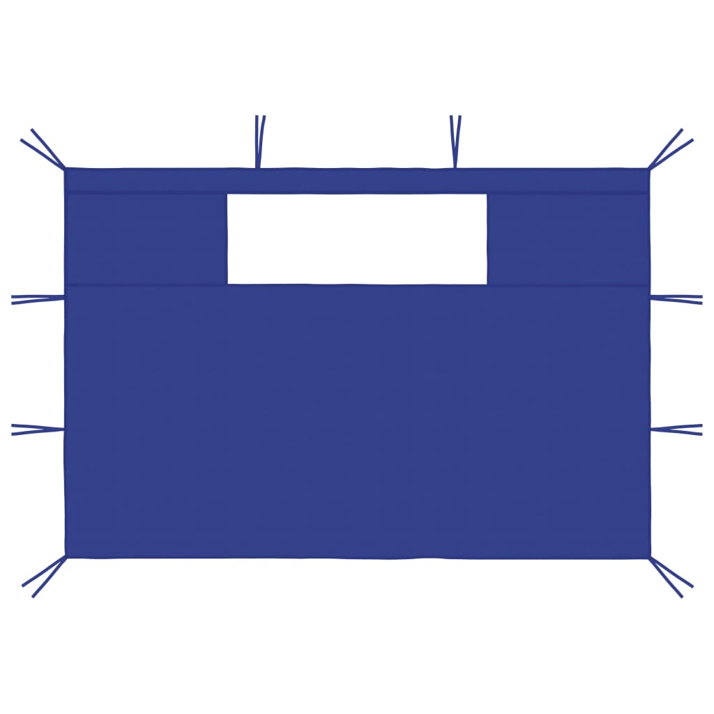 Pareti con Finestre per Gazebo 2 pz Blu