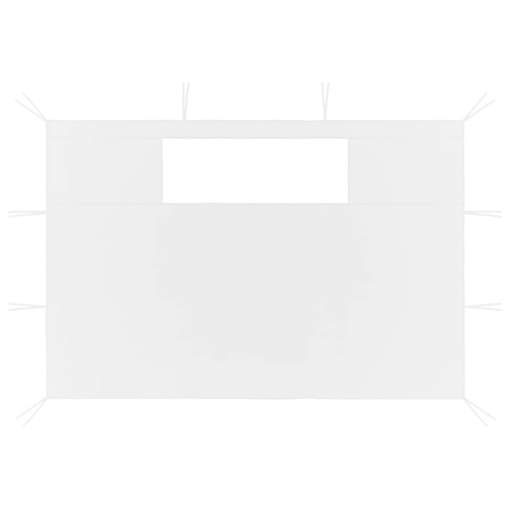 Pareti con Finestre per Gazebo 2 pz Bianche