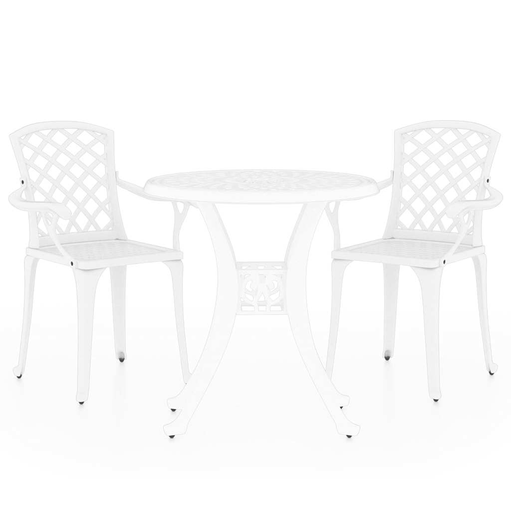 Set da Bistrot 3 pz in Alluminio Pressofuso Bianco
