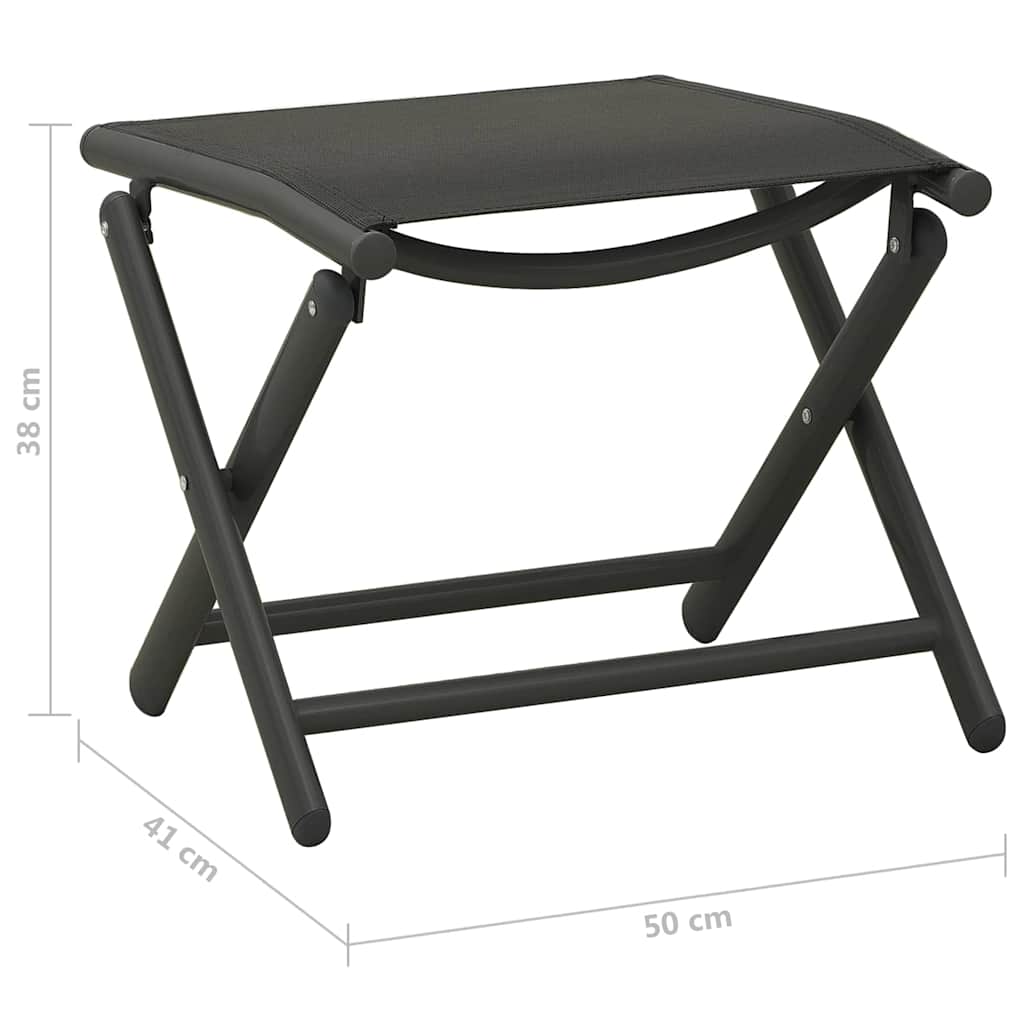 Set per Divani da Giardino 9 pz Nero e Antracite