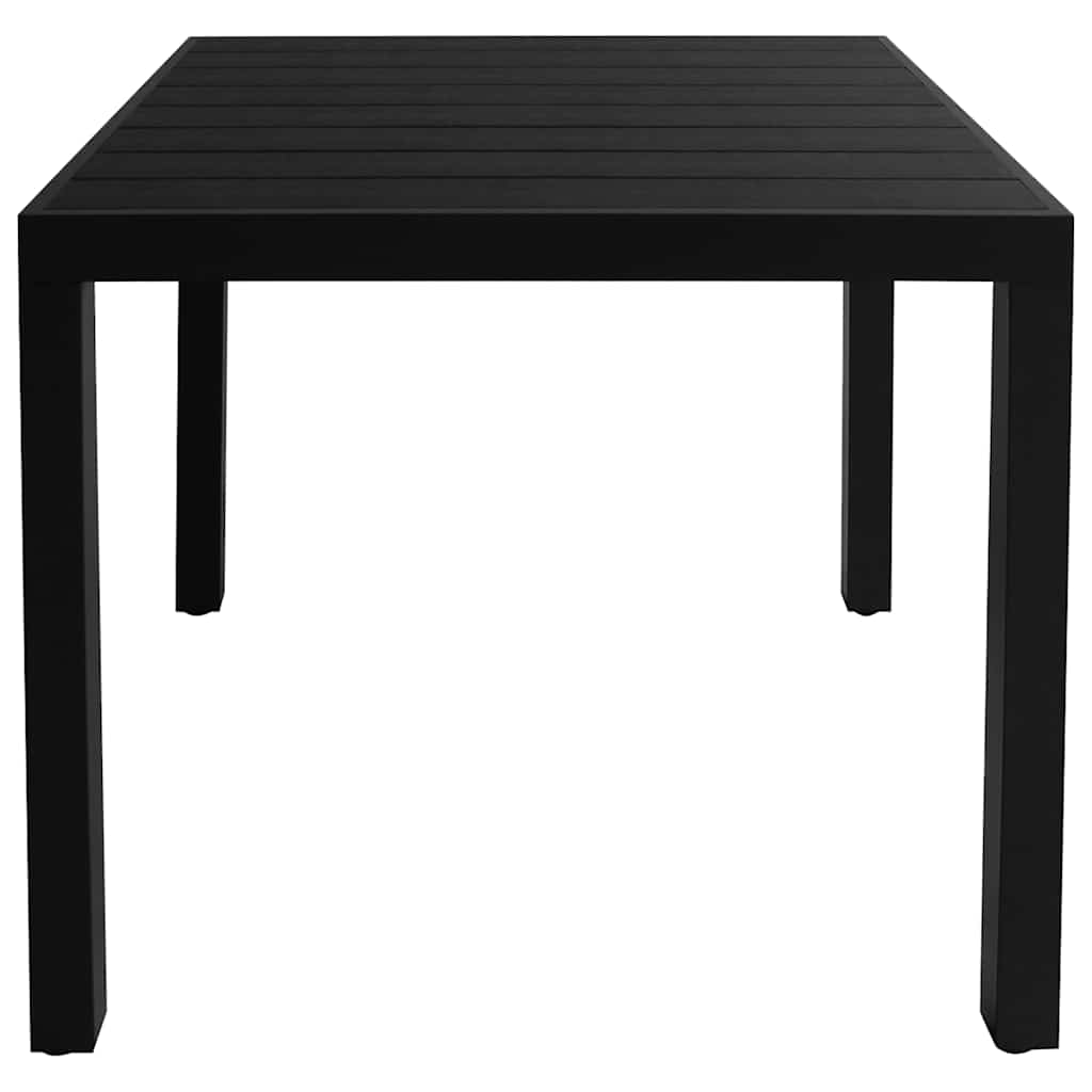 Set Mobili da Pranzo per Giardino 5 pz in Alluminio Nero