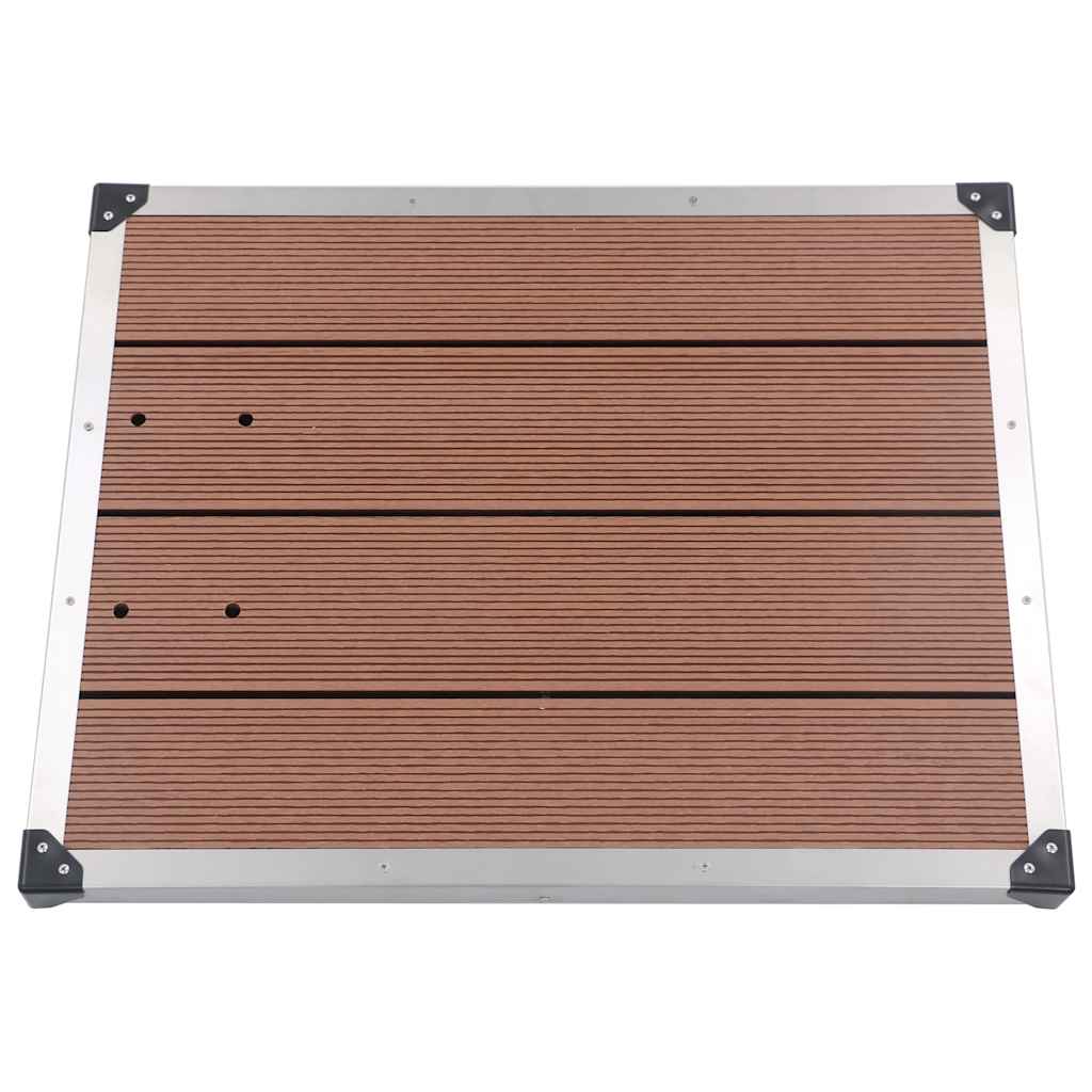 Doccia da Giardino con Base Marrone 220 cm in Acciaio Inox