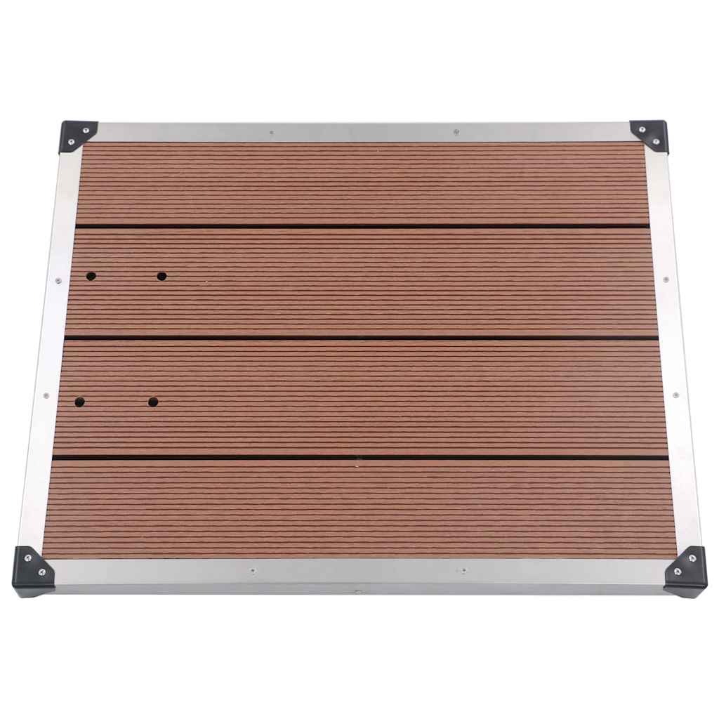Doccia da Giardino con Base Marrone 225 cm in Acciaio Inox