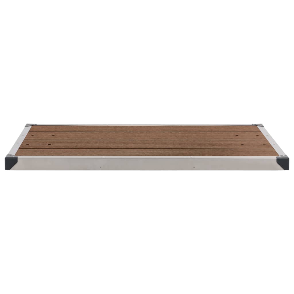 Doccia da Giardino con Base Marrone 225 cm in Acciaio Inox