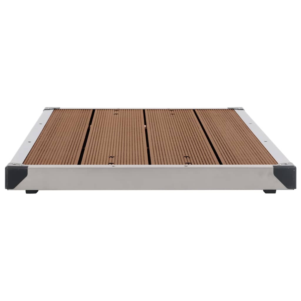Doccia da Giardino con Base Marrone 225 cm in Acciaio Inox