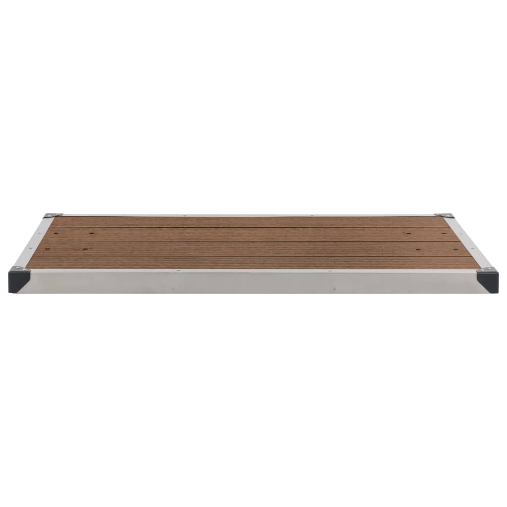 Doccia da Giardino con Base Marrone 220 cm in Acciaio Inox