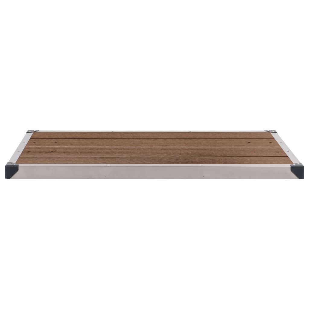 Doccia da Giardino con Base Marrone 230 cm in Acciaio Inox