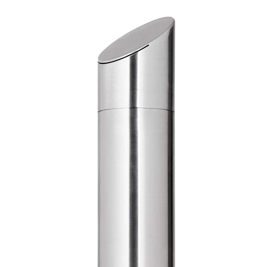 Doccia da Giardino con Base Marrone 225 cm in Acciaio Inox