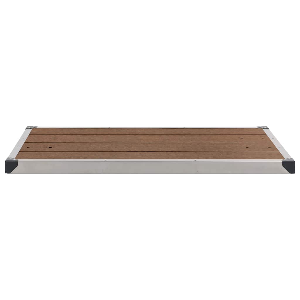 Doccia da Giardino con Base Marrone 220 cm in Alluminio