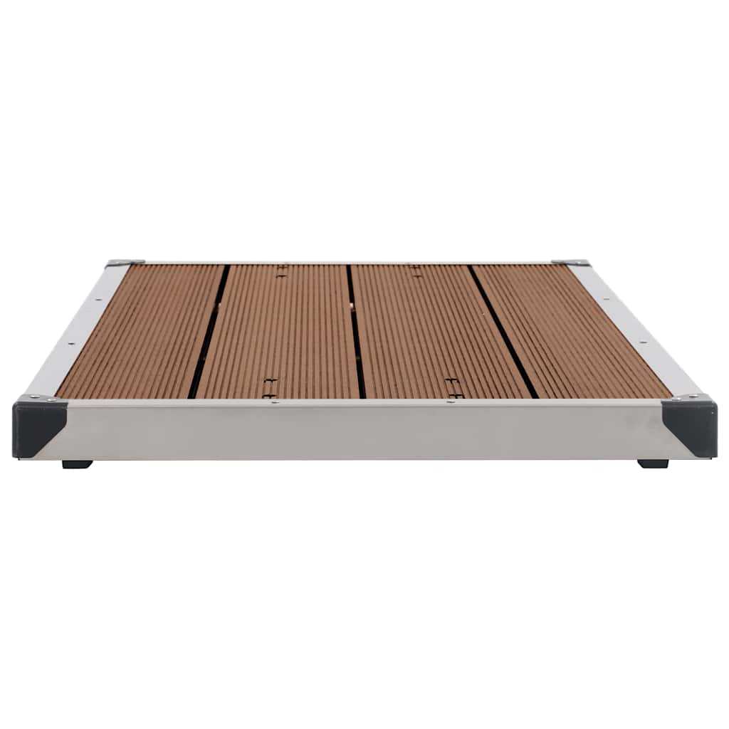 Doccia da Giardino con Base Marrone 220 cm in Alluminio
