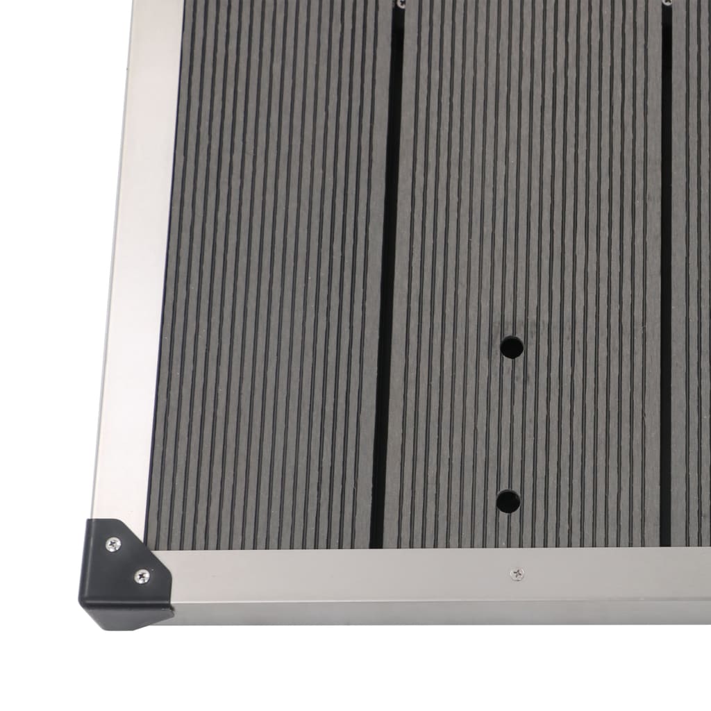 Doccia da Giardino con Base Grigia 225 cm in Acciaio Inox