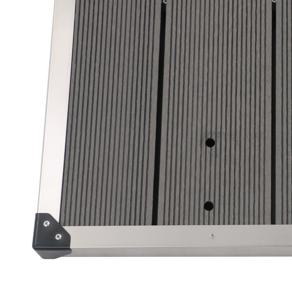 Doccia da Giardino con Base Grigia 220 cm in Acciaio Inox