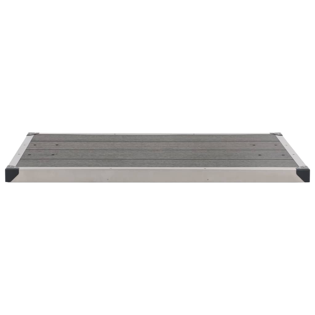 Doccia da Giardino con Base Grigia 220 cm in Alluminio