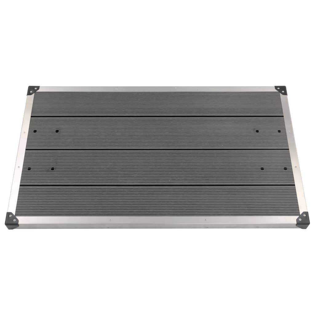 Doccia da Giardino con Base Grigia 220 cm in Alluminio