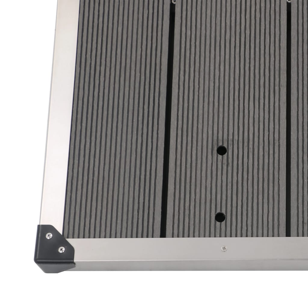 Doccia da Giardino con Base Grigia 220 cm in Alluminio