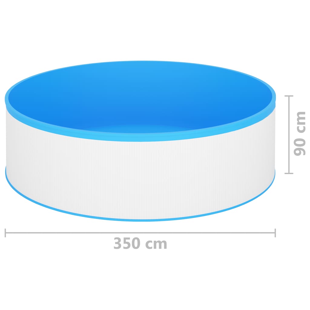 Piscina Fuori Terra con Skimmer e Pompa Sospesi 350x90cm Bianca