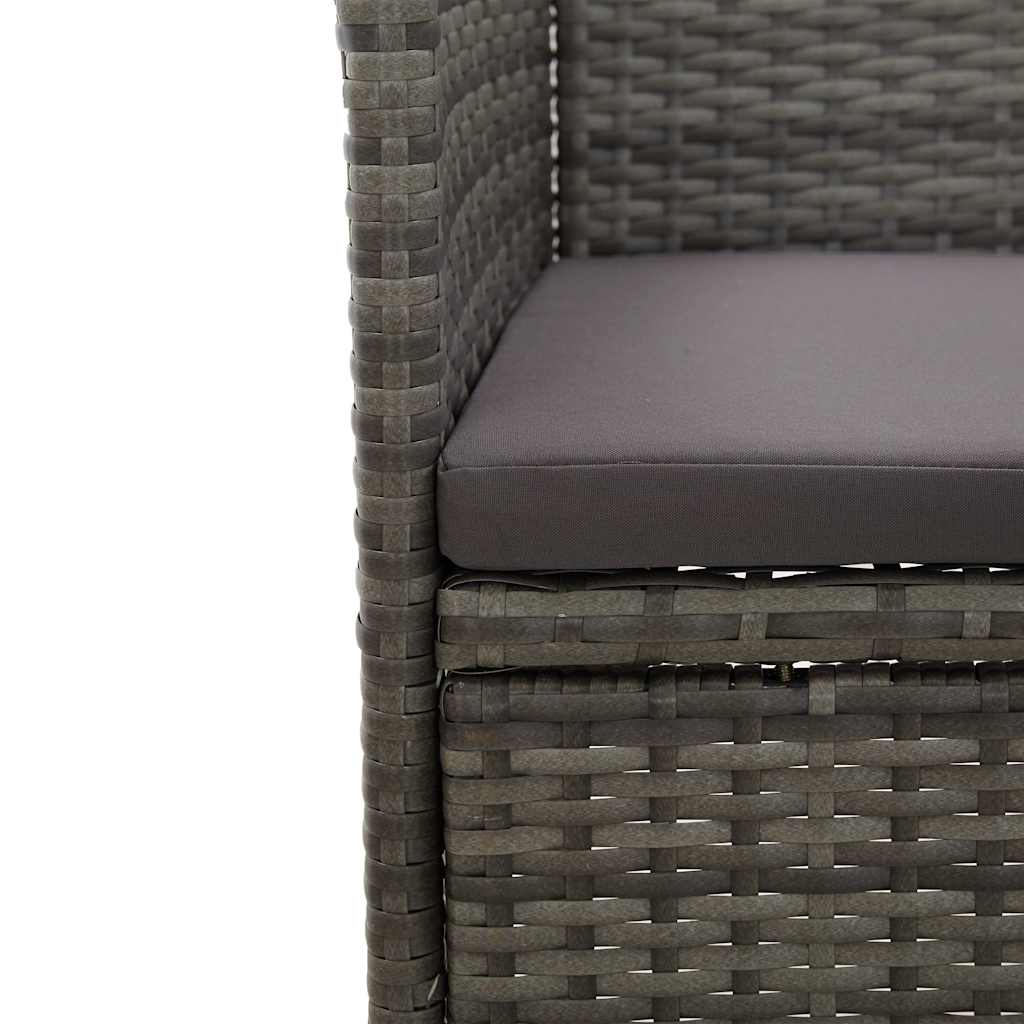 Set Mobili da Pranzo per Giardino 5 pz Grigio