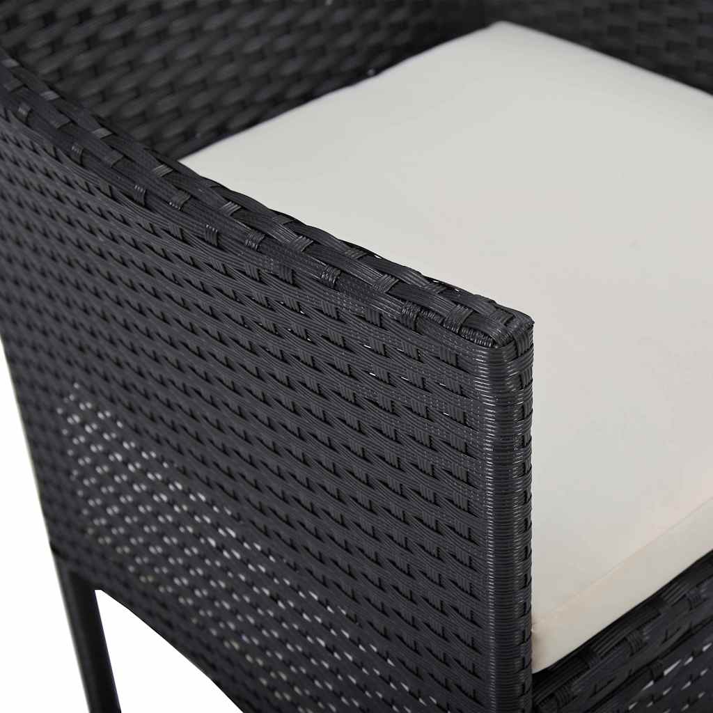 Set Mobili da Pranzo per Giardino 5 pz Nero