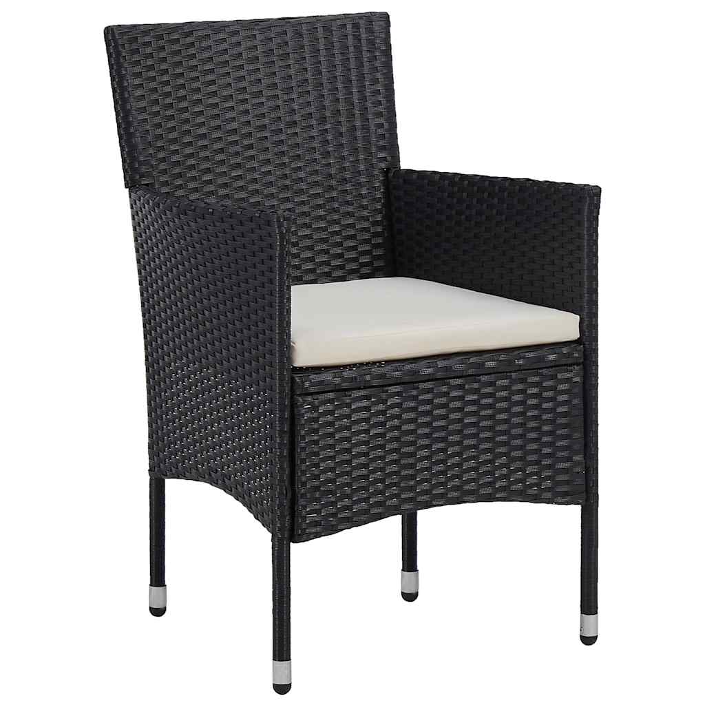 Set Mobili da Pranzo per Giardino 5 pz Nero