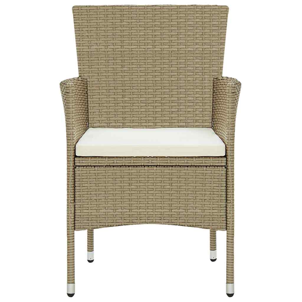 Set Mobili da Pranzo per Giardino 5 pz Beige