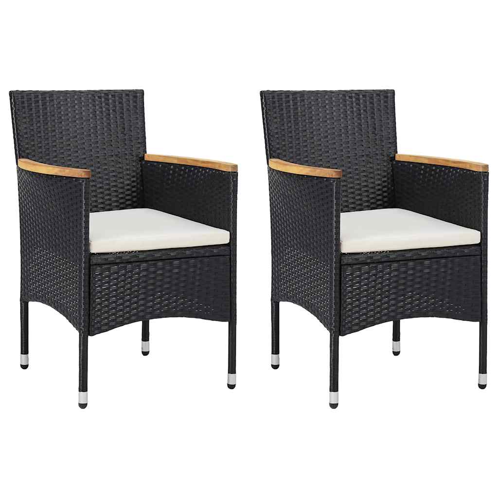 Set Mobili da Pranzo per Giardino 5 pz Nero