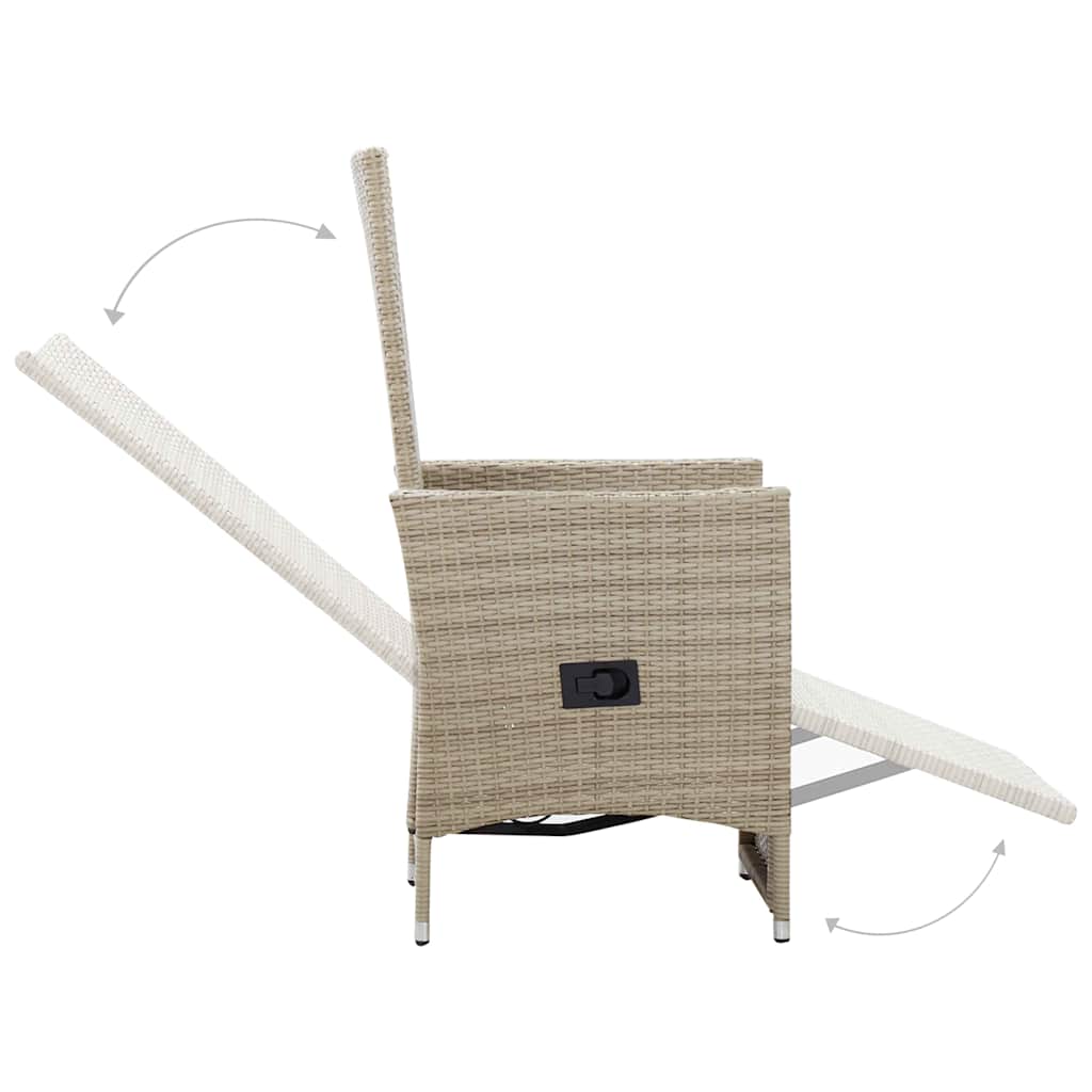 Set Mobili da Pranzo per Giardino 3 pz Beige