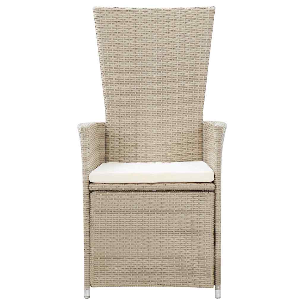 Set Mobili da Pranzo per Giardino 3 pz Beige