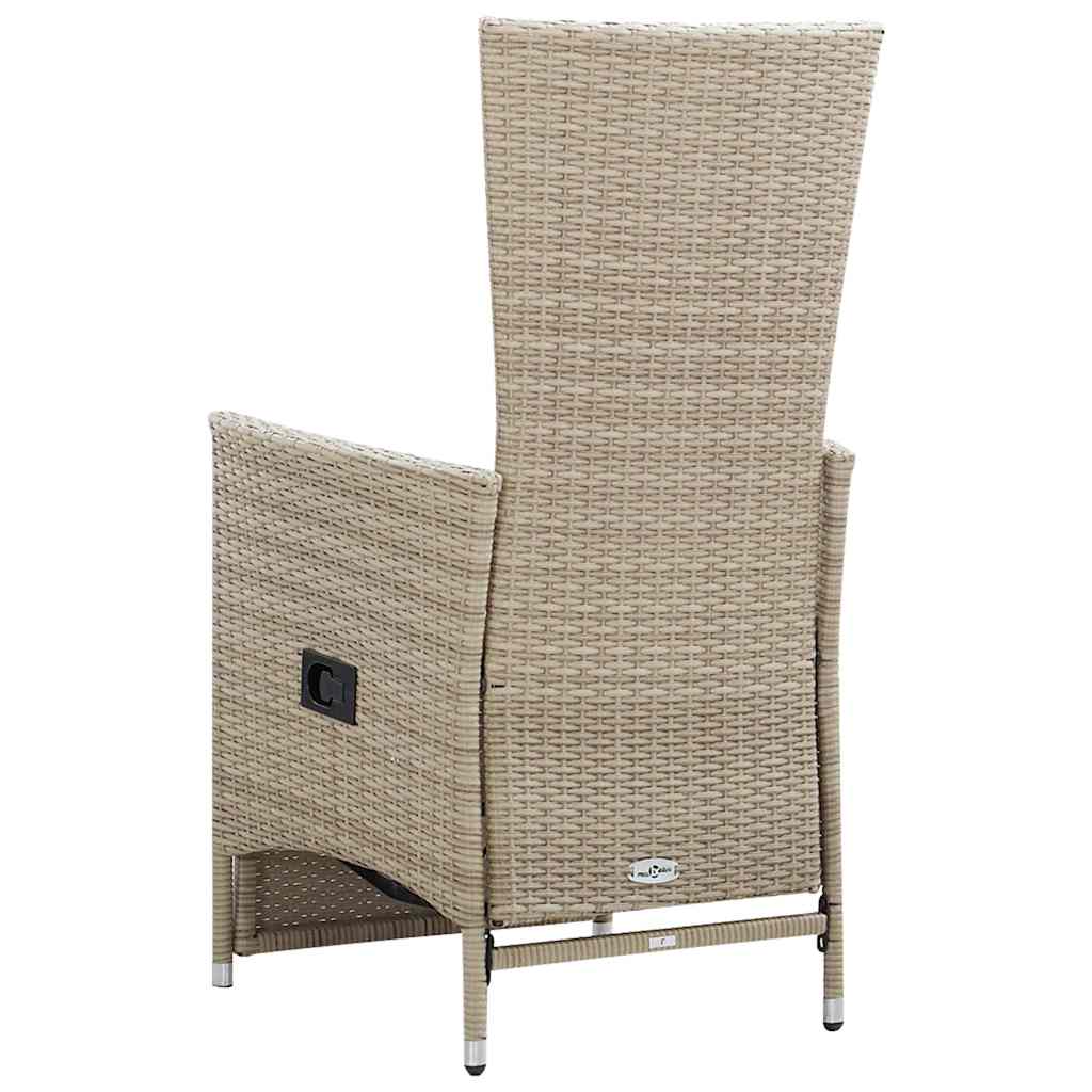 Set Mobili da Pranzo per Giardino 3 pz Beige
