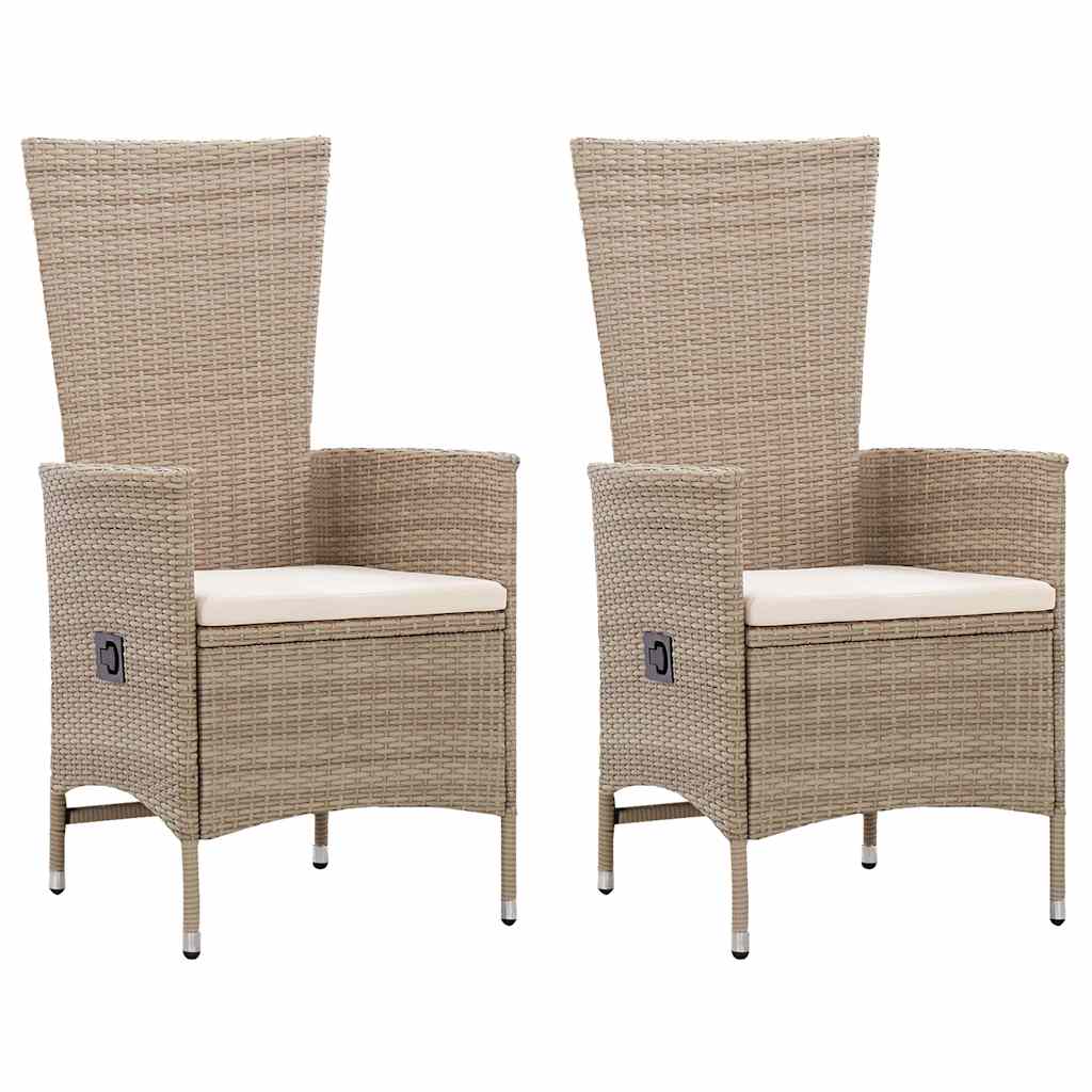 Set Mobili da Pranzo per Giardino 3 pz Beige