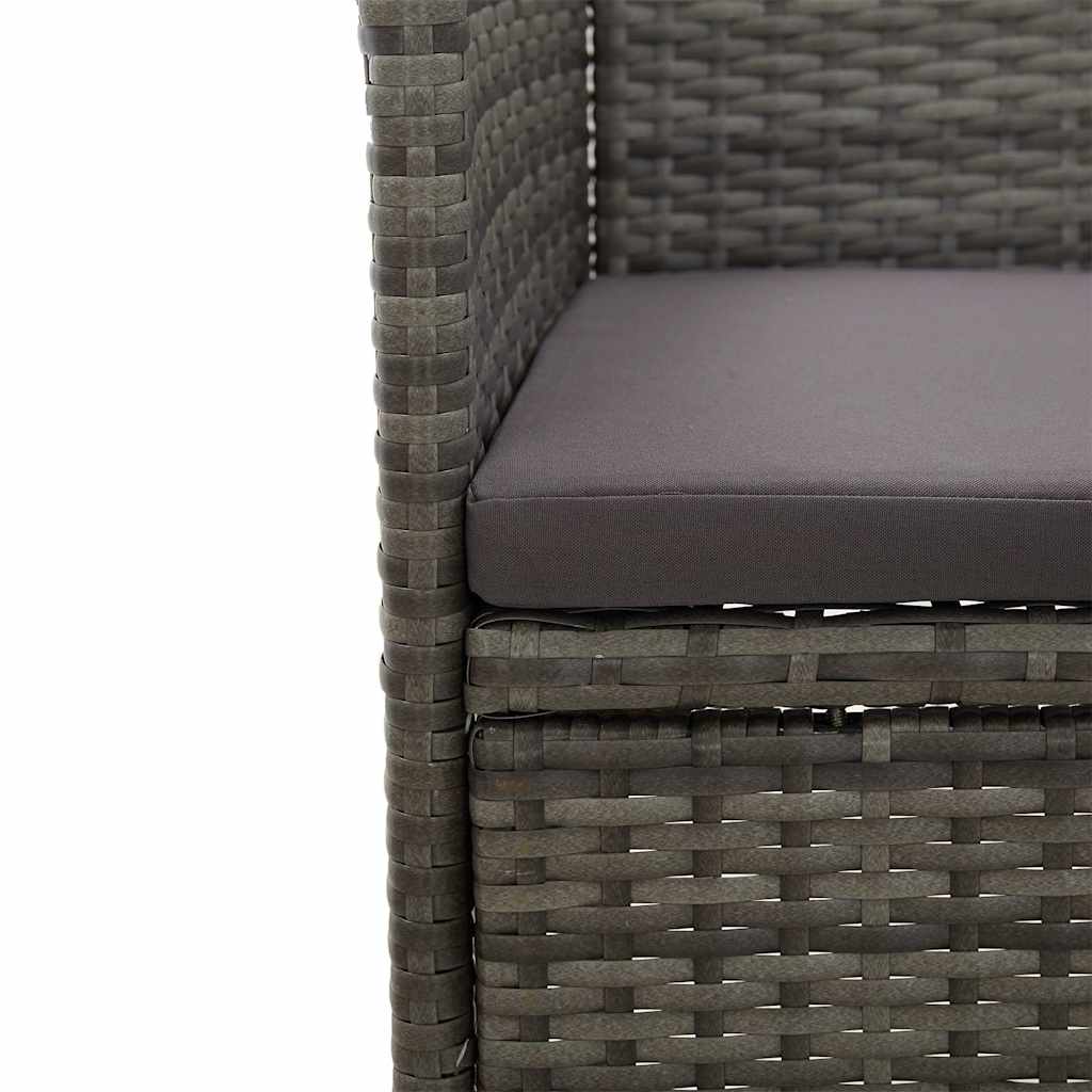 Set Mobili da Pranzo per Giardino 5 pz Grigio