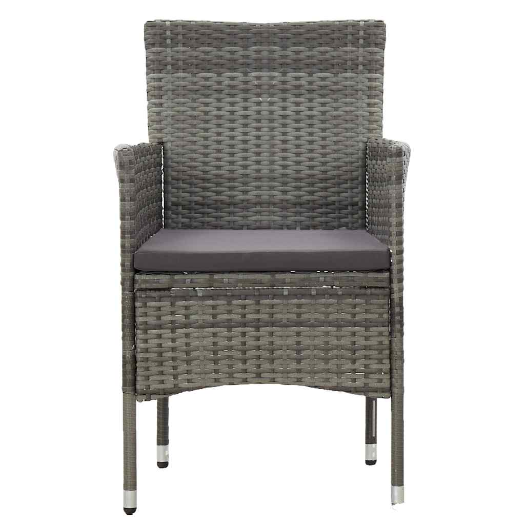 Set Mobili da Pranzo per Giardino 5 pz Grigio