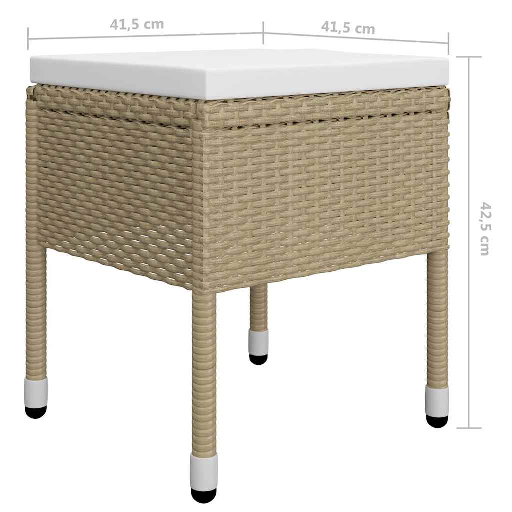 Set Mobili da Pranzo per Giardino 5 pz Beige