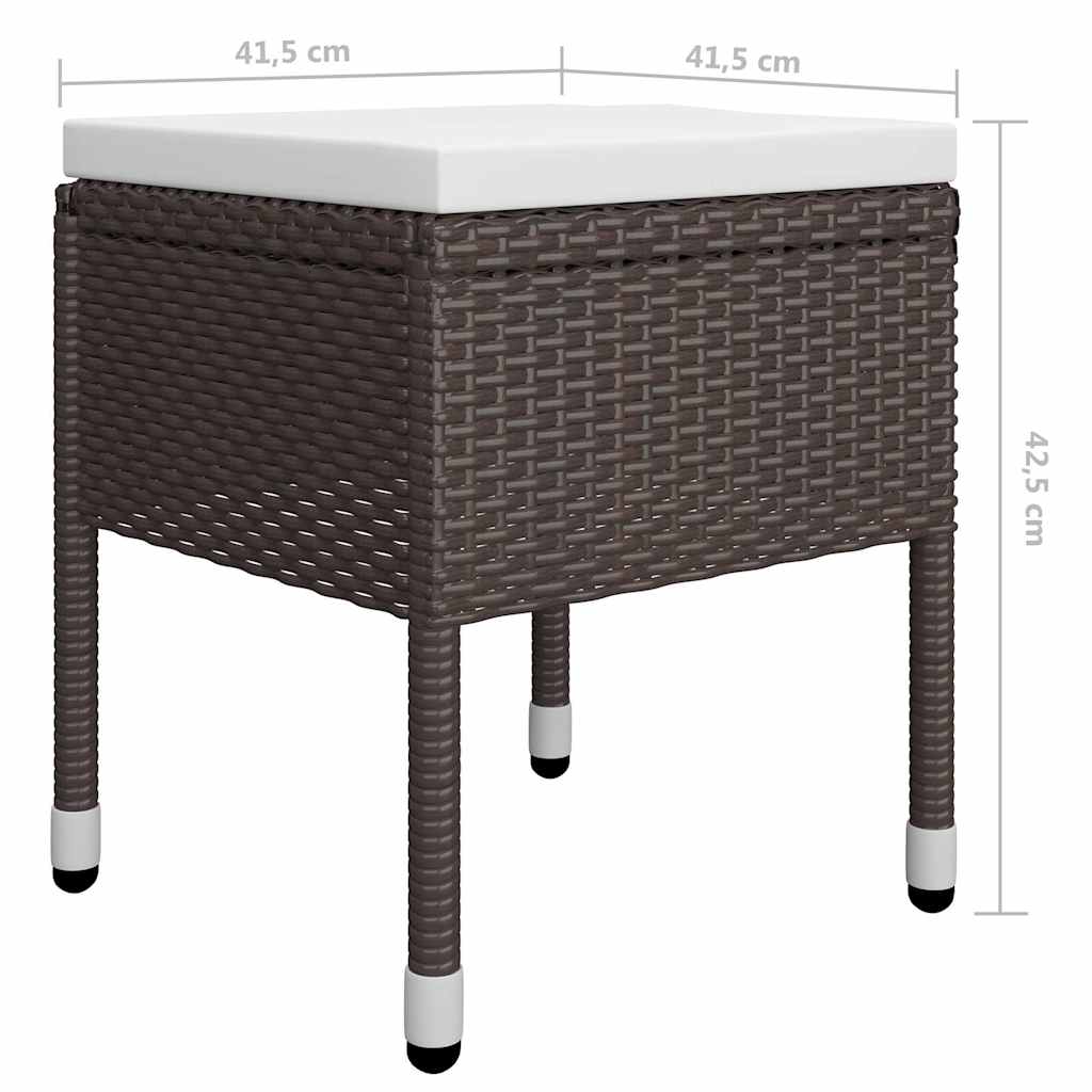 Set Mobili da Pranzo per Giardino 5 pz Marrone