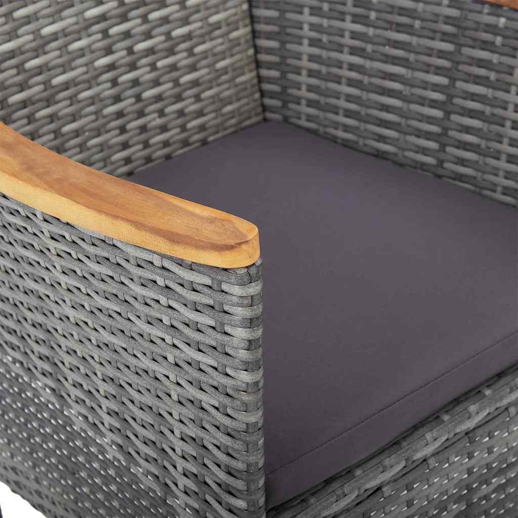 Set Mobili da Pranzo per Giardino 5 pz Grigio