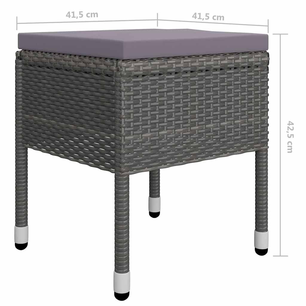 Set Mobili da Pranzo per Giardino 5 pz Grigio