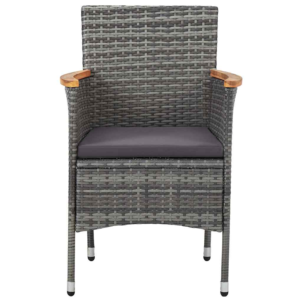 Set Mobili da Pranzo per Giardino 5 pz Grigio