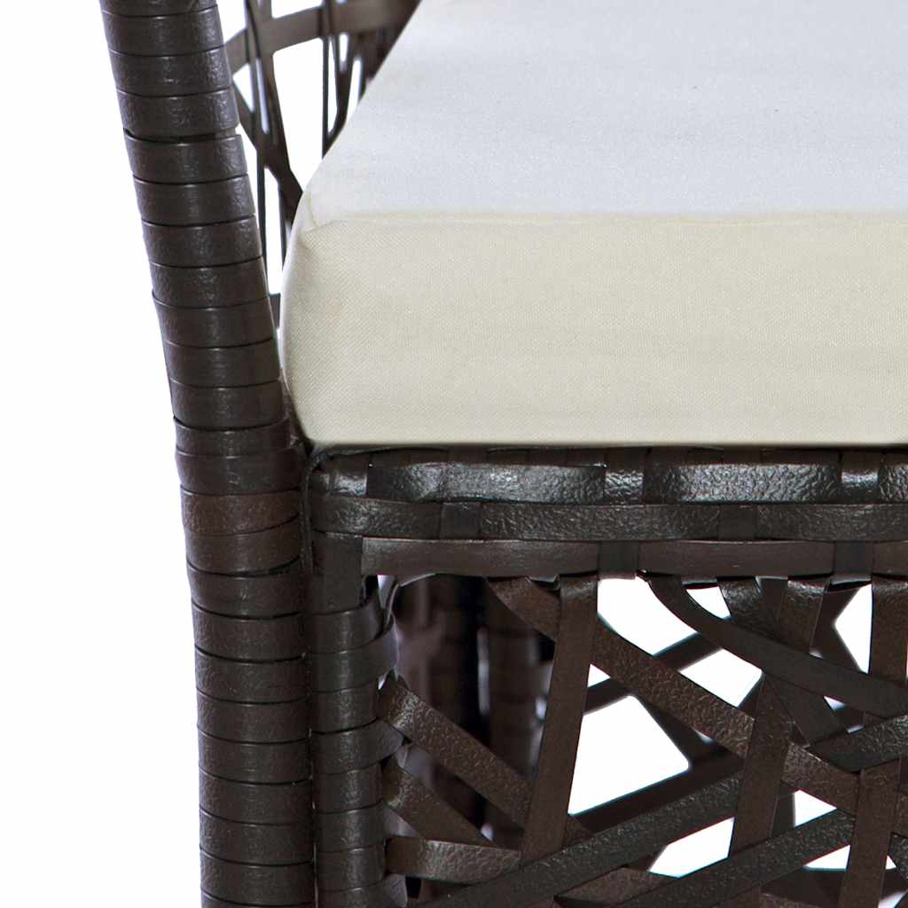Set Mobili da Pranzo per Giardino 3 pz Marrone