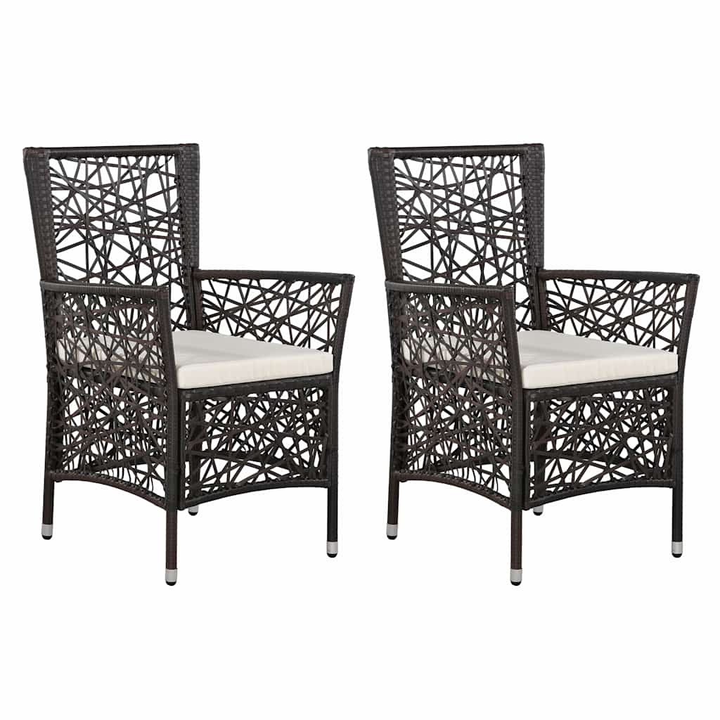 Set Mobili da Pranzo per Giardino 3 pz Marrone
