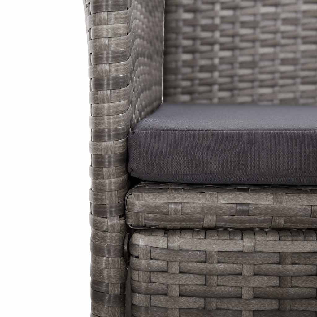 Set Mobili da Pranzo per Giardino 3 pz Grigio