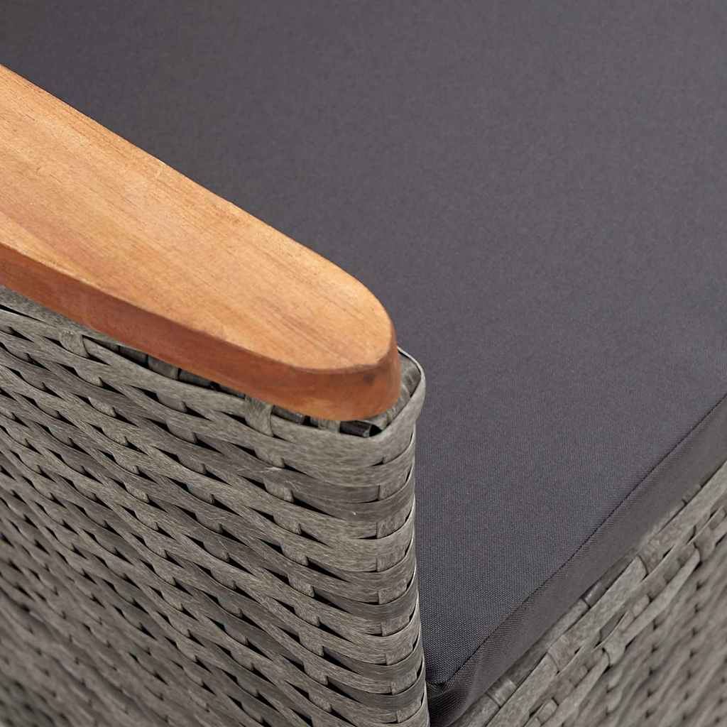 Set Mobili da Pranzo per Giardino 3 pz Grigio