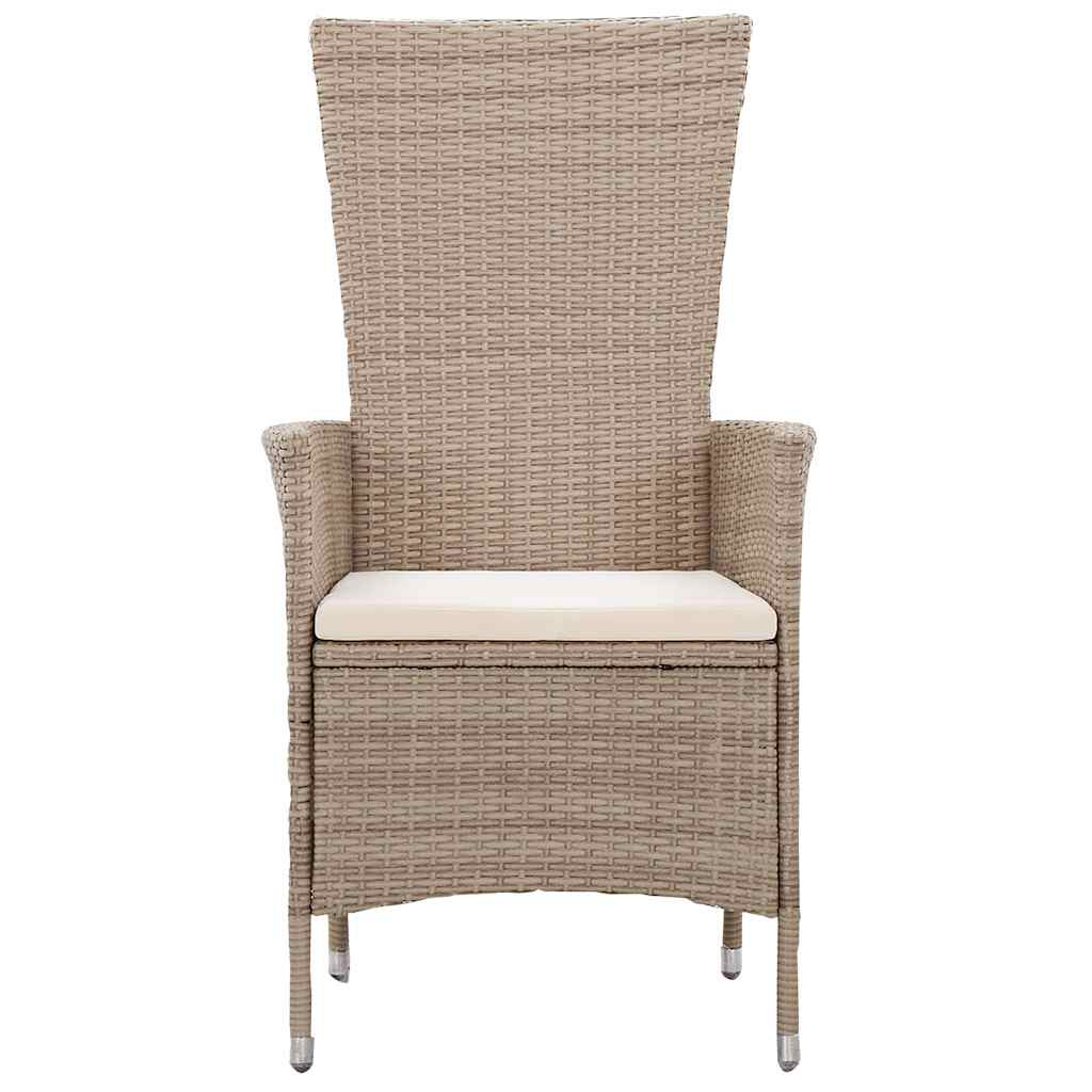 Set Mobili da Pranzo per Giardino 3 pz Beige