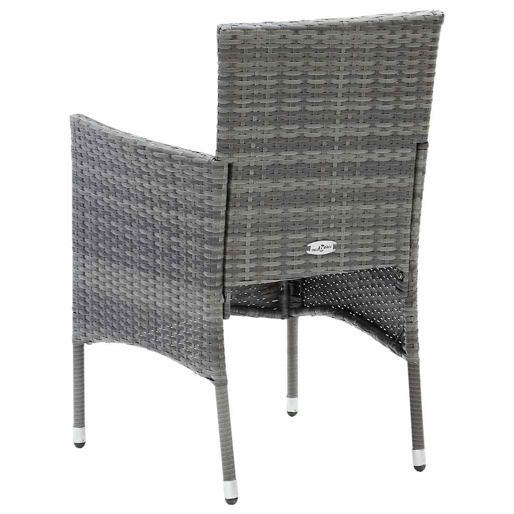 Set Mobili da Pranzo per Giardino 5 pz Grigio