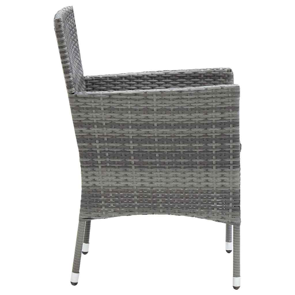 Set Mobili da Pranzo per Giardino 5 pz Grigio