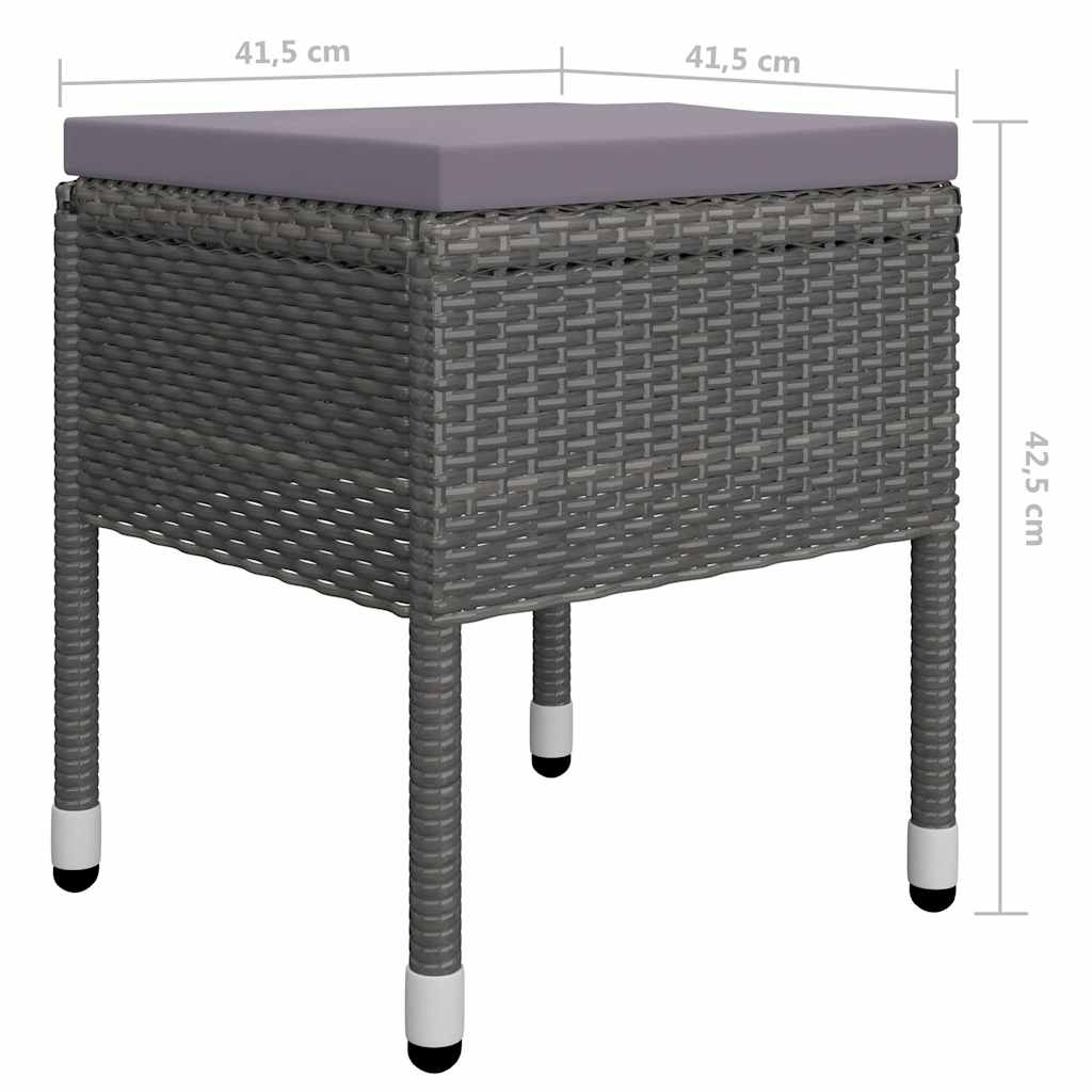Set Mobili da Pranzo per Giardino 5 pz Grigio