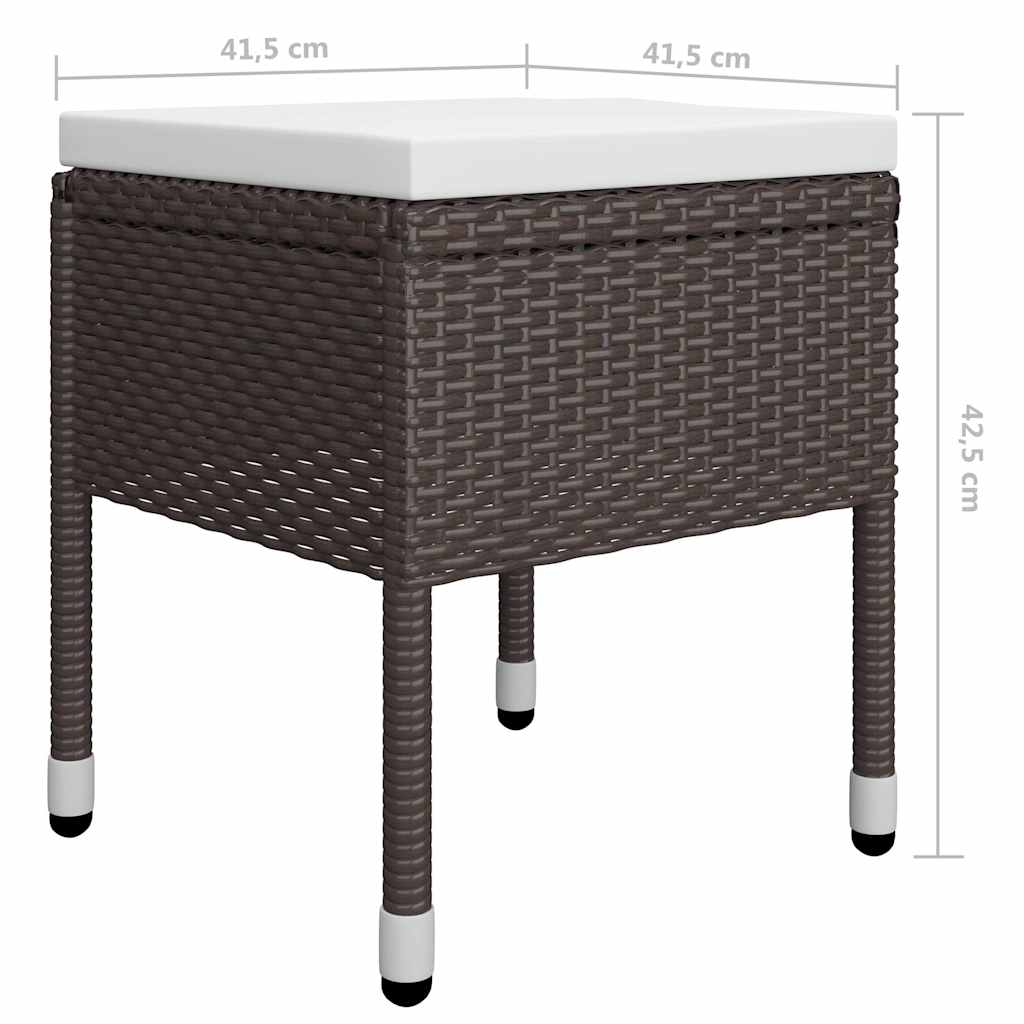 Set Mobili da Pranzo per Giardino 5 pz Marrone