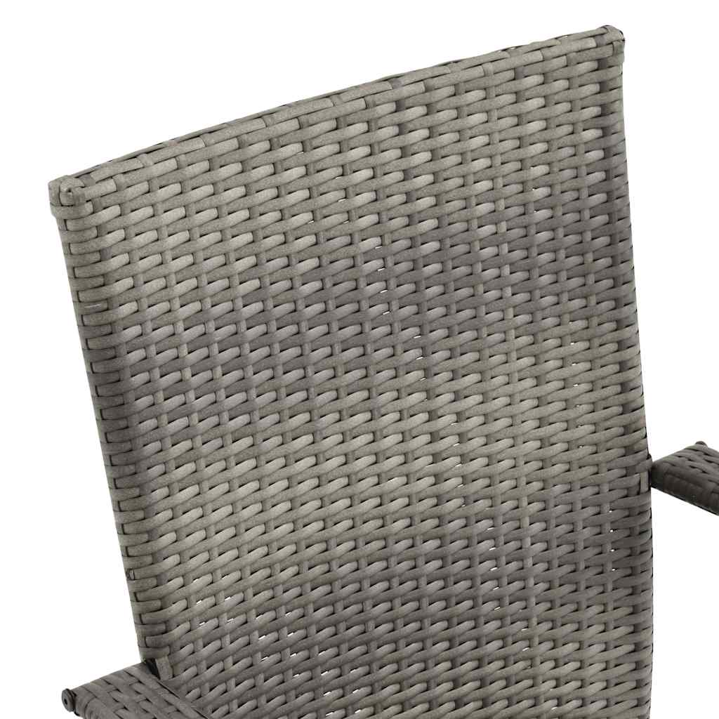 Set da Pranzo per Giardino 7 pz Grigio