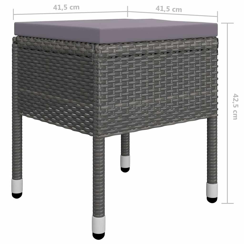 Set Mobili da Pranzo per Giardino 5 pz Grigio