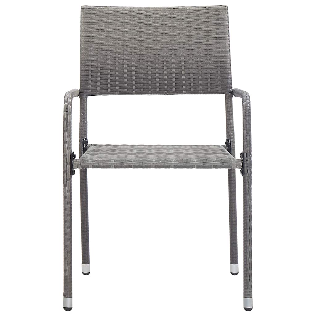 Set da Pranzo da Giardino Acacia e Rattan PE 6 Sedie