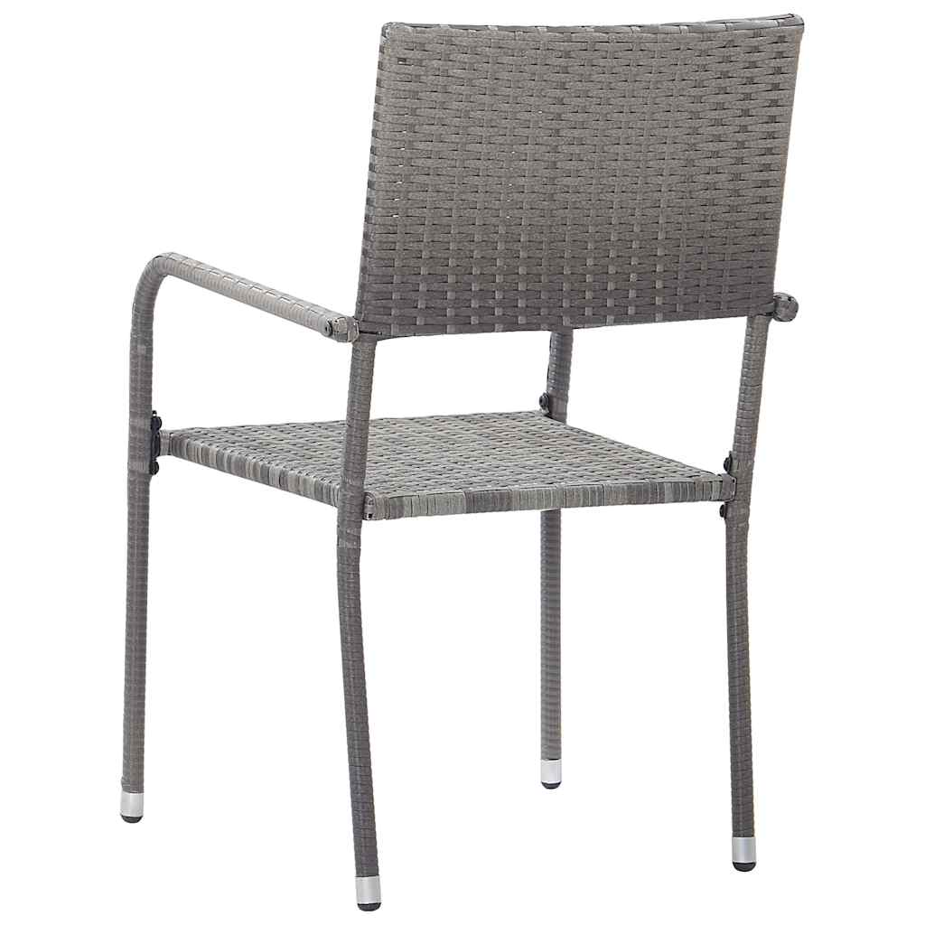 Set da Pranzo da Giardino Acacia e Rattan PE 6 Sedie